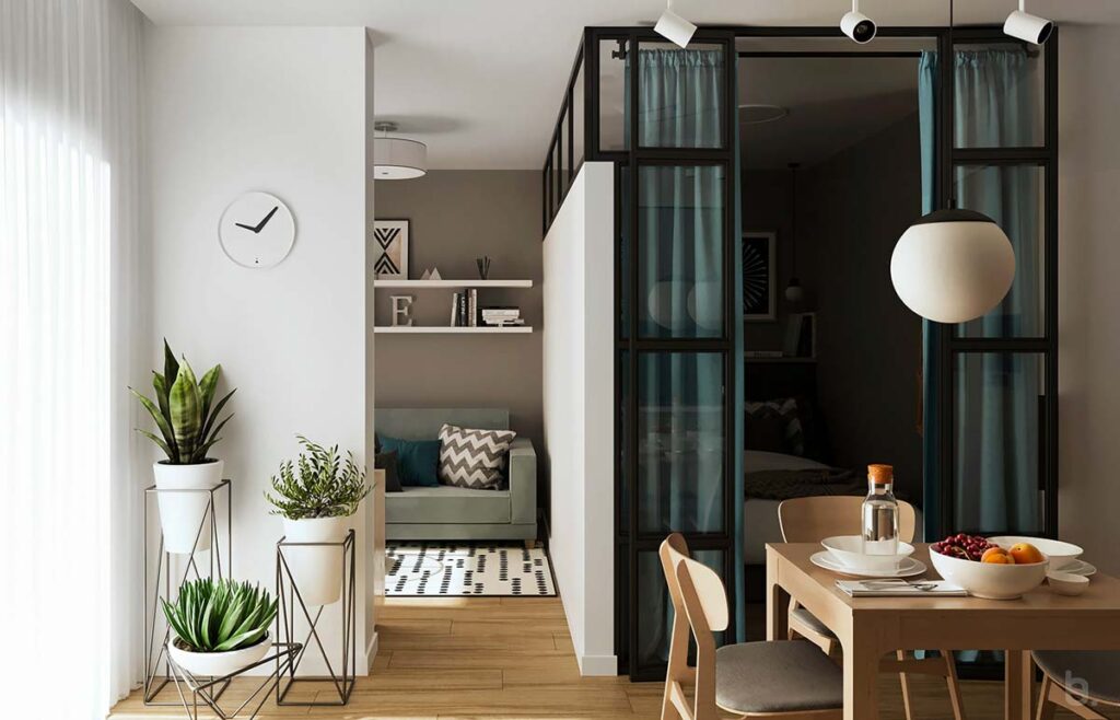 Photographie d'un salon avec espace optimisé en lien avec investissement immobilier